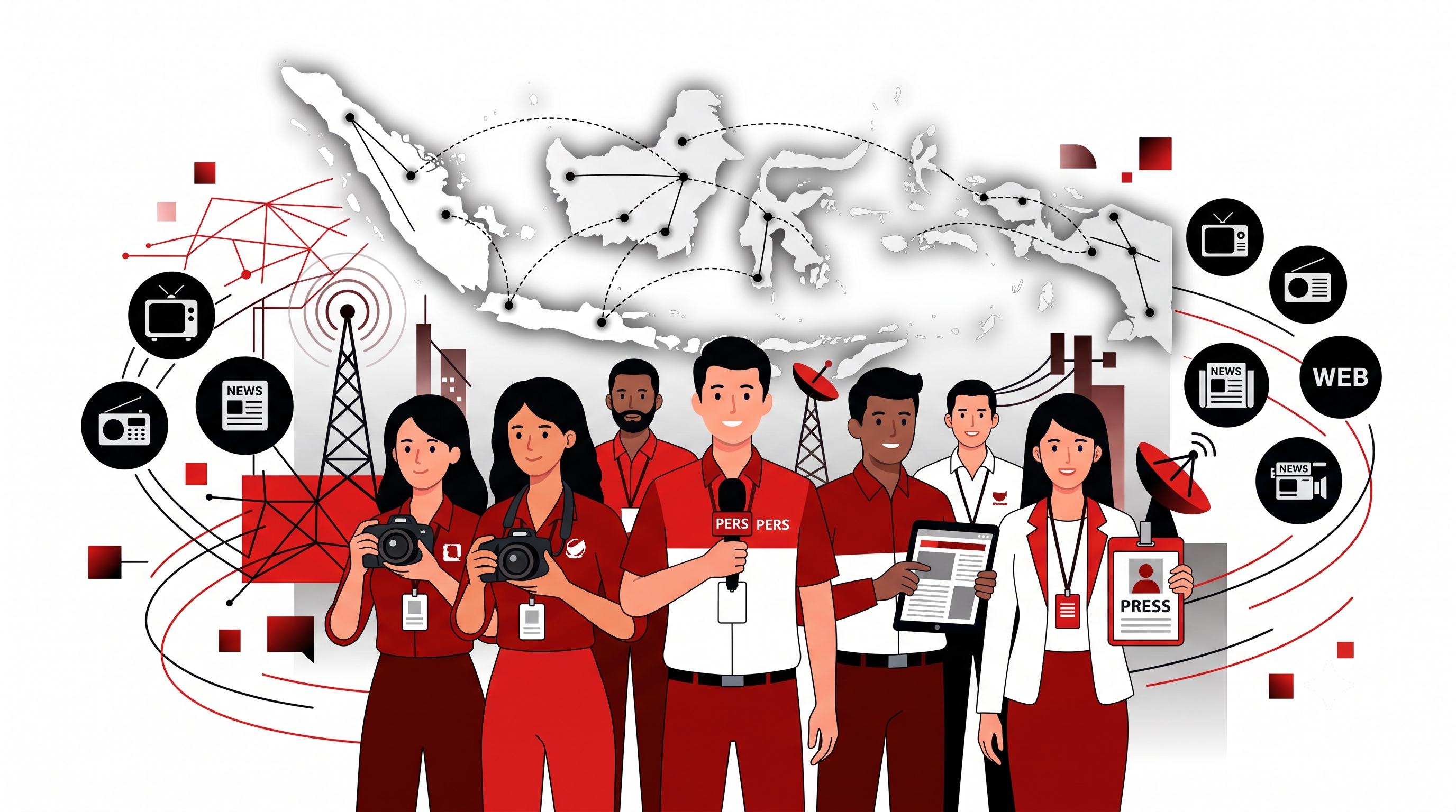 Ilustrasi akses media Nusantara